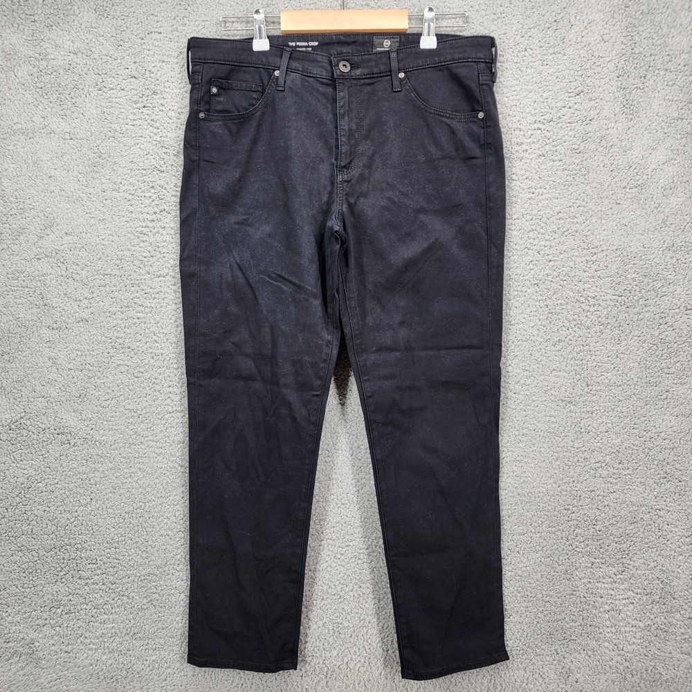 Ag Adriano Goldschmied Women's Cropped Ankle Jeans in Black